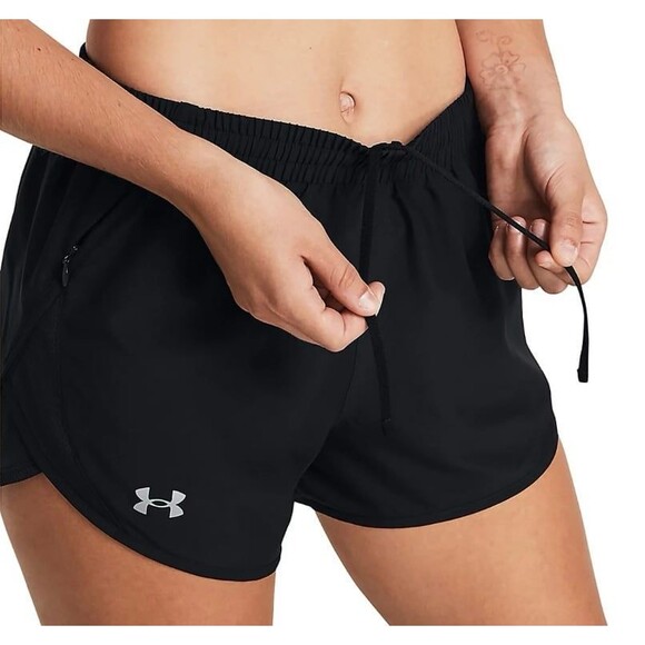Under Armour Fly-by 3” Shorts Black Size XL New With Tag - Picture 2 of 8